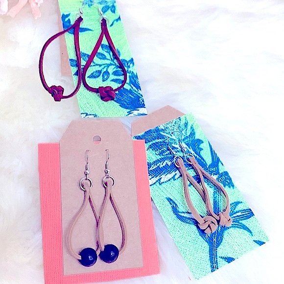 🆕»-»bOheMiAN MoDeRn LeAtHeR fRiNGe EaRrInGS« HaNdCrAfTeD »ClAsSiC bOhO sTyLe« - Picture 4 of 15